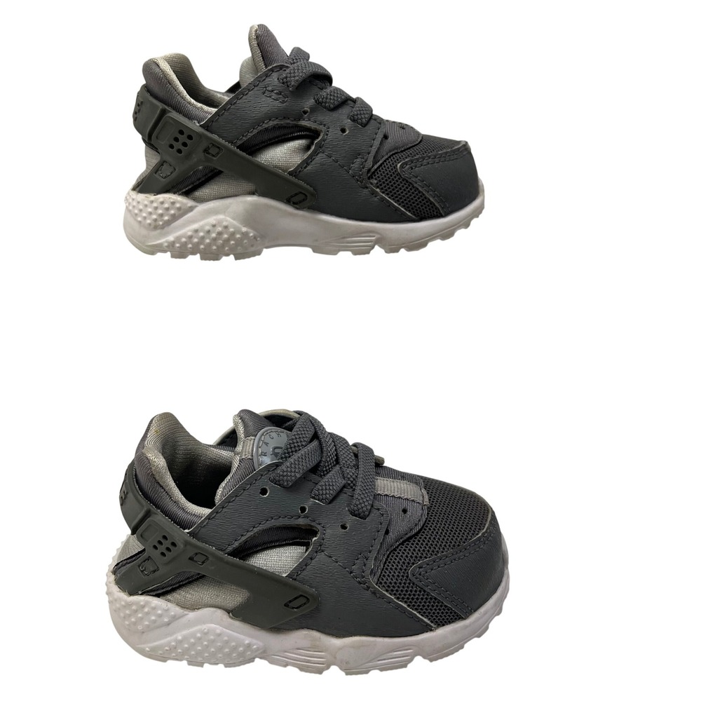 Nike Kids Toddler Air Huarache Grey White Athletic Sneakers Size 4C READ